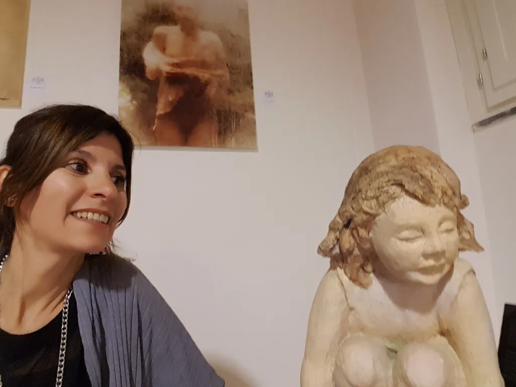 Roxana Esposito with Mi niña interna at the Biennale di Salerno